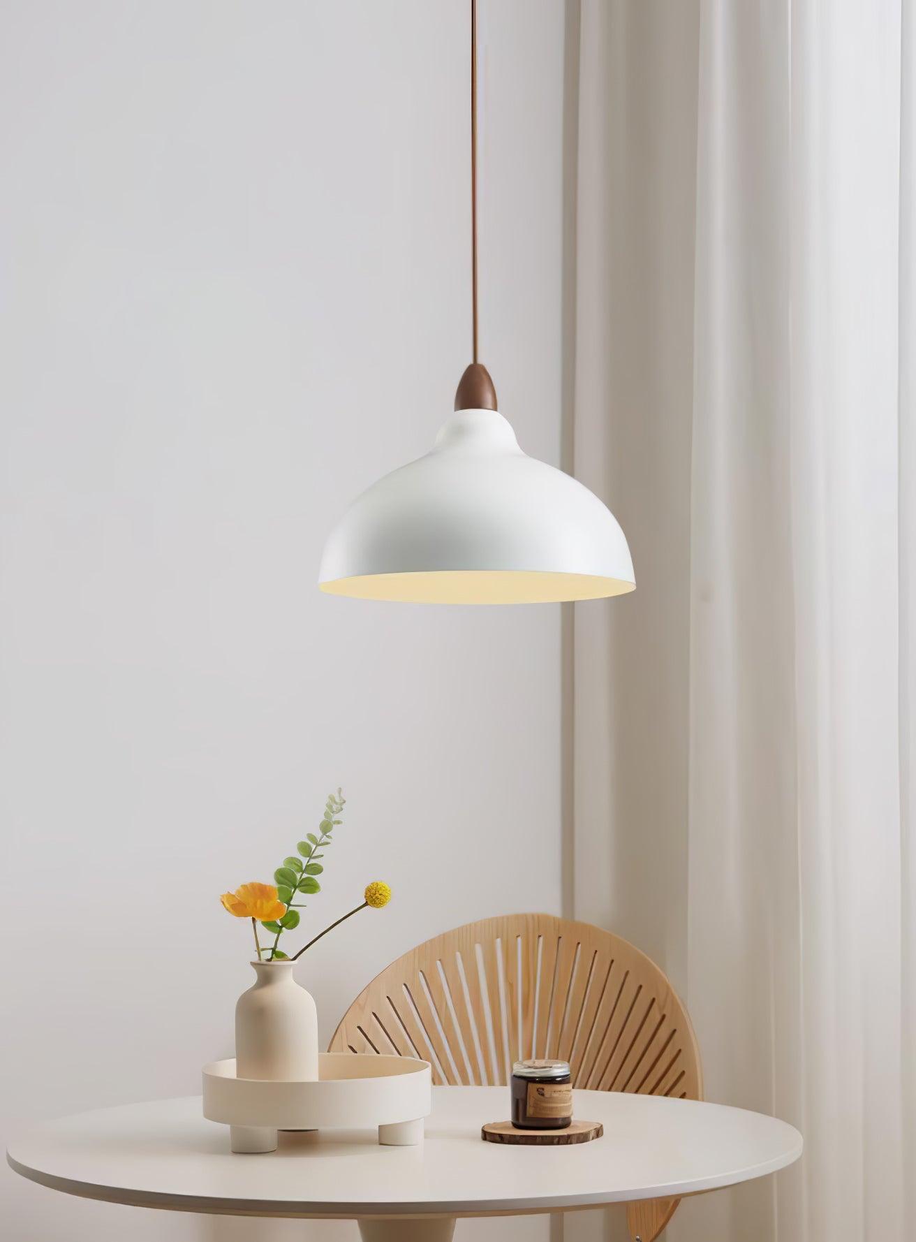 Japanese Style Natural Wood Pendant Light for Minimalist Interior Decor