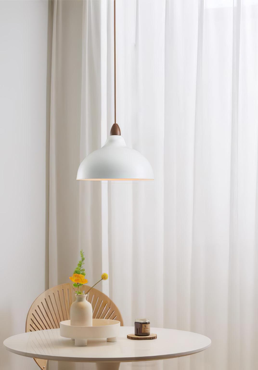 Japanese Style Natural Wood Pendant Light for Minimalist Interior Decor