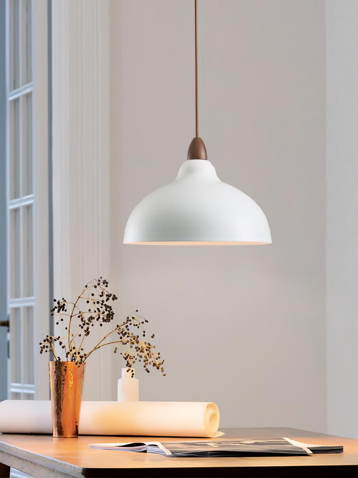 Japanese Style Natural Wood Pendant Light for Minimalist Interior Decor