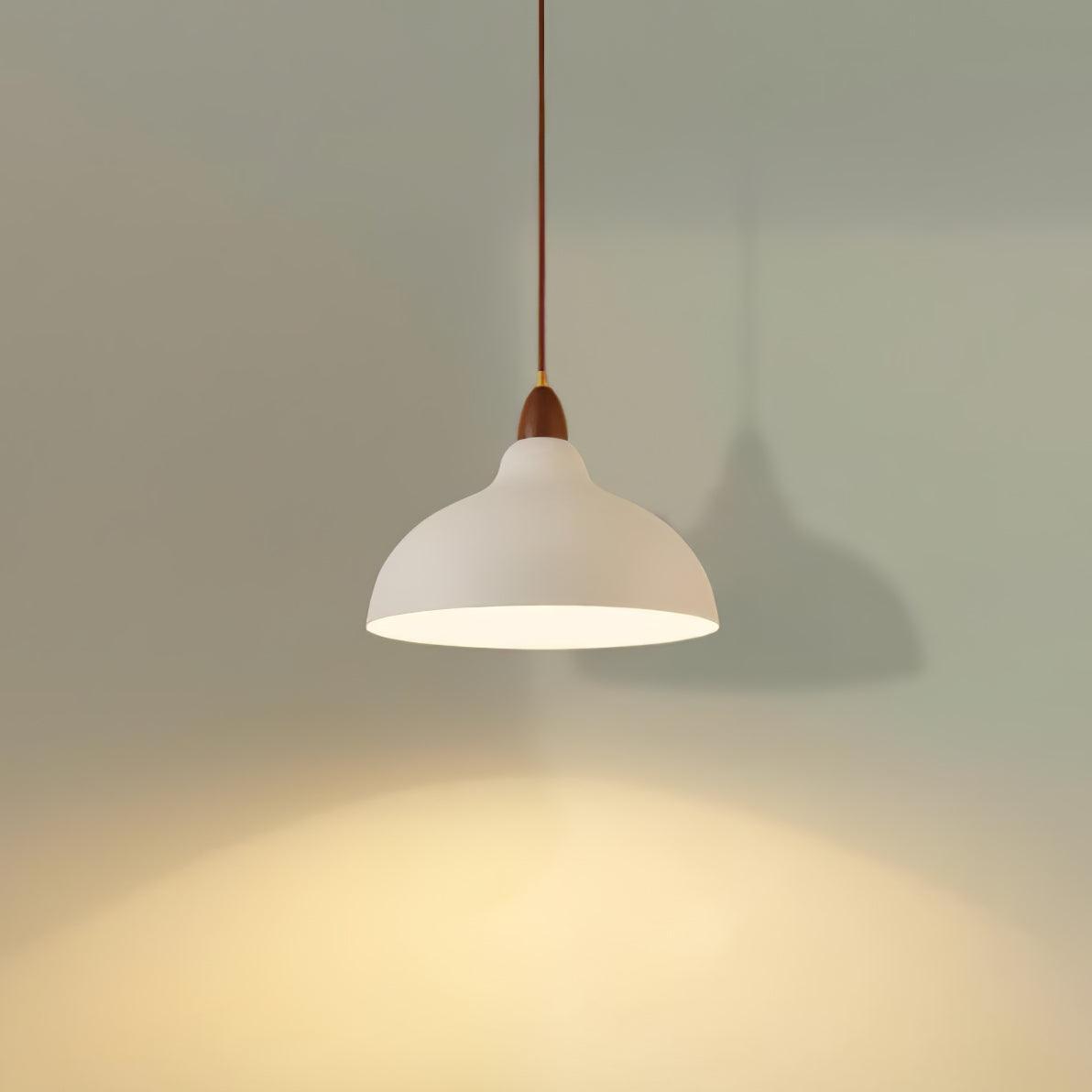 Japanese Style Natural Wood Pendant Light for Minimalist Interior Decor