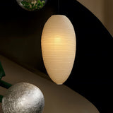 Japanese Style Washi Paper Chestnut Pendant Light Mulberry Paper Hanging Lamp for Modern Living Room