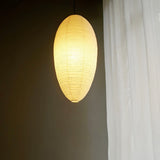 Japanese Style Washi Paper Chestnut Pendant Light Mulberry Paper Hanging Lamp for Modern Living Room