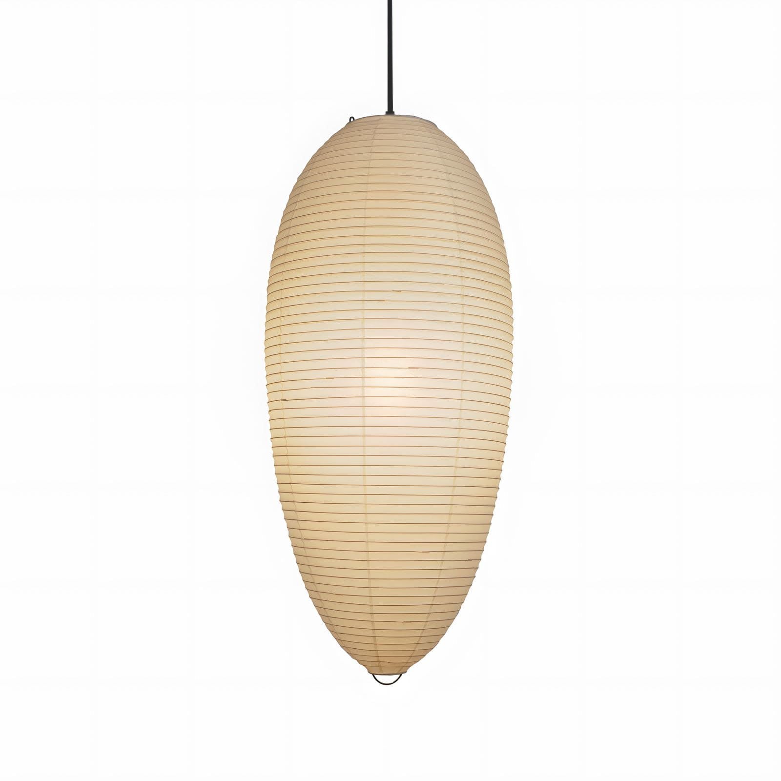 Japanese Style Washi Paper Chestnut Pendant Light Mulberry Paper Hanging Lamp for Modern Living Room