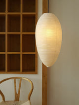 Japanese Style Washi Paper Chestnut Pendant Light Mulberry Paper Hanging Lamp for Modern Living Room