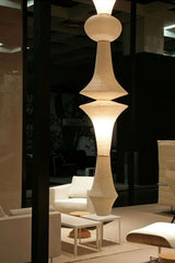 Japanese Washi Paper Hanging Pendant Light Handcrafted Mulberry Paper Swag Lamp for Modern Interiors