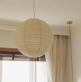 Japanese Washi Paper Pendant Lamp Handcrafted Mulberry Paper Hanging Swag Light with Plug In Cord