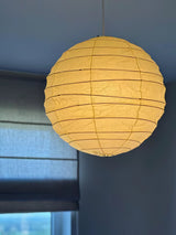 Japanese Washi Paper Pendant Lamp Handcrafted Mulberry Paper Hanging Swag Light with Plug In Cord