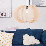 Java Natural Wood Geometric Pendant Lamp Handcrafted Ceiling Light Fixture for Indoor Home Decor