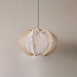 Java Natural Wood Geometric Pendant Lamp Handcrafted Ceiling Light Fixture for Indoor Home Decor