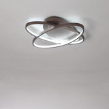 Modern Double Ring LED Flush Mount Ceiling Light for Bedroom and Living Room Lighting