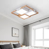 Scandinavian Geometric Wood LED Flush Mount Ceiling Light Modern Interior Fixture