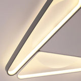 Modern Geometric LED Flush Mount Ceiling Light Fixture for Living Room and Bedroom