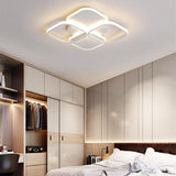 Modern Geometric Overlapping Squares LED Flush Mount Ceiling Light Cluster Fixture