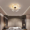 Modern Low Profile 3 Blade Cluster Ceiling Fan with Dimmable LED Lighting for Bedroom and Living Room