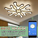 Modern Nordic Flower LED Flush Mount Ceiling Light Dimmable Petal Design Lighting Fixture