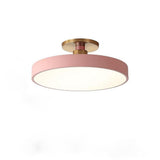 Modern 16 Inch Round LED Flush Mount Ceiling Light Circular Metal Fixture for Home Lighting