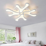Modern Nordic Flower LED Flush Mount Ceiling Light Dimmable Petal Design Lighting Fixture