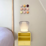 Jumelle Modern Mouth Blown Glass Side Table Lamp with Round Metal Base