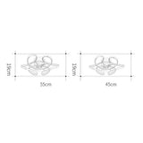 Modern Low Profile 3 Blade Cluster Ceiling Fan with Dimmable LED Lighting for Bedroom and Living Room