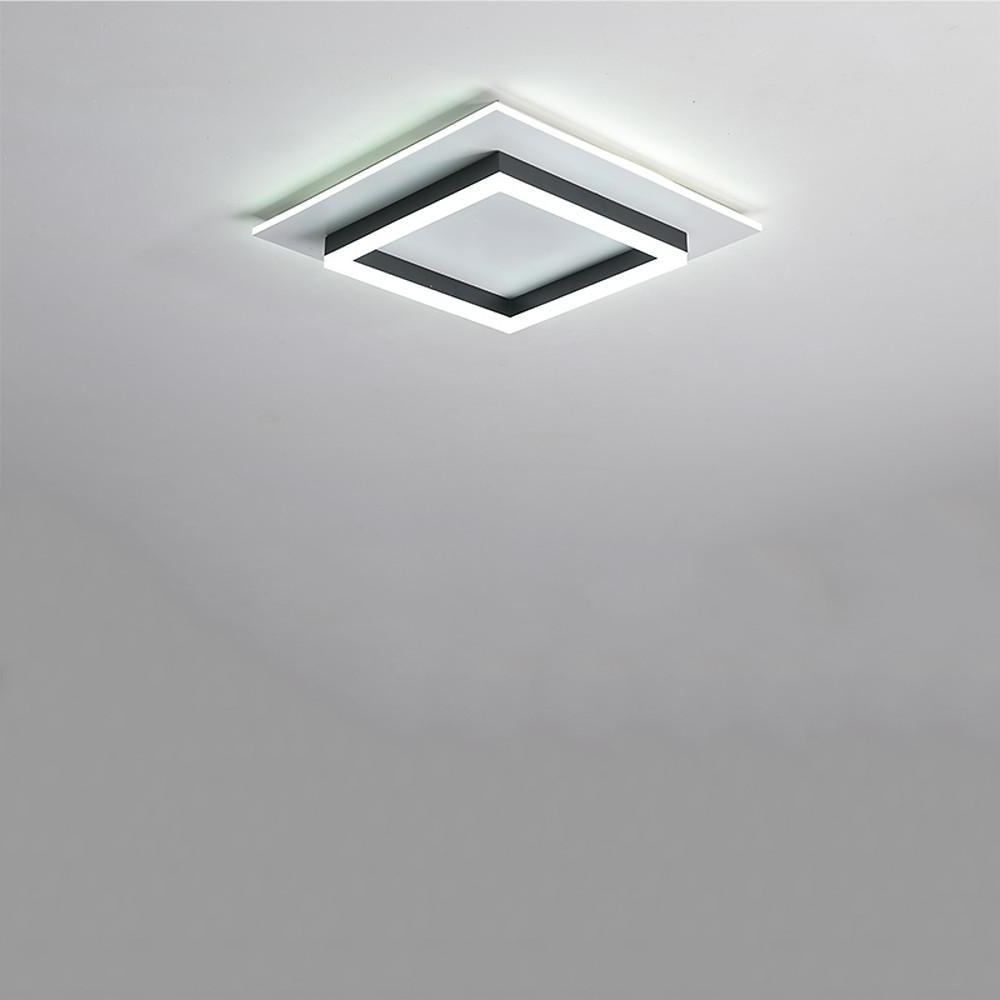 Modern Double Square LED Flush Mount Ceiling Light for Bedroom and Living Room