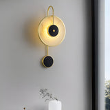 Kandy Alabaster LED Wall Sconce Luxury Natural Marble and Metal Indoor Lighting Set of Two