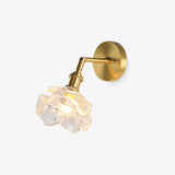 Kano Solid Brass Wall Sconce with Adjustable Arm and Clear Glass Shade for Indoor Use