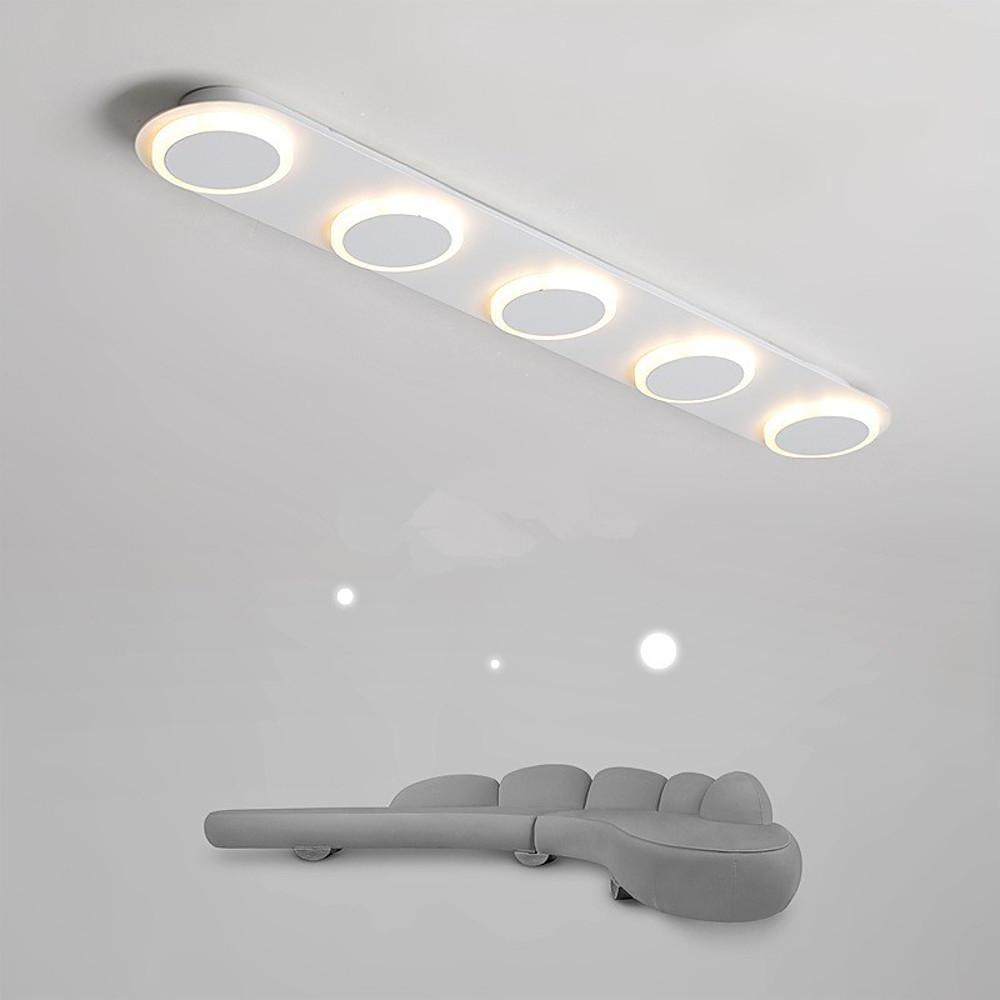 Modern Geometric LED Flush Mount Ceiling Light Minimalist Round and Square Metal Fixture