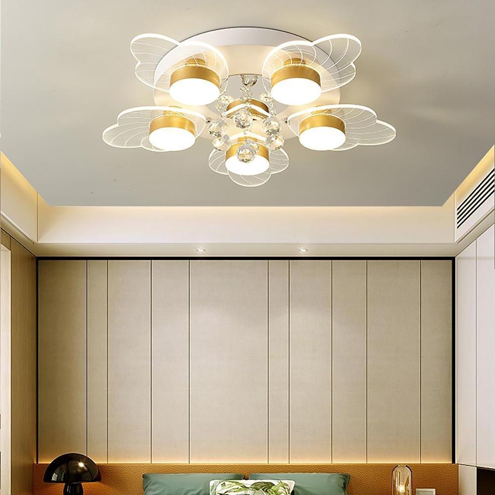 Modern Nordic Flower Shape LED Flush Mount Ceiling Light Fixture for Living Room Bedroom