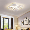 Modern Geometric Square LED Ceiling Light Flush Mount Fixture for Bedroom and Living Room