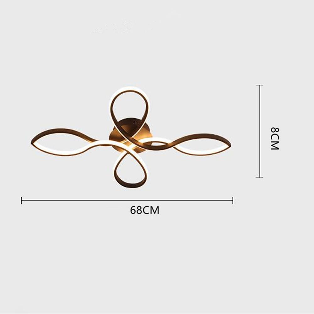 Modern Artistic Flower Shape LED Ceiling Light Dimmable Wave Flush Mount Fixture for Home