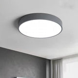 Modern 12 Inch Matte Black Flush Mount Ceiling Light Dimmable Integrated LED Light Fixture