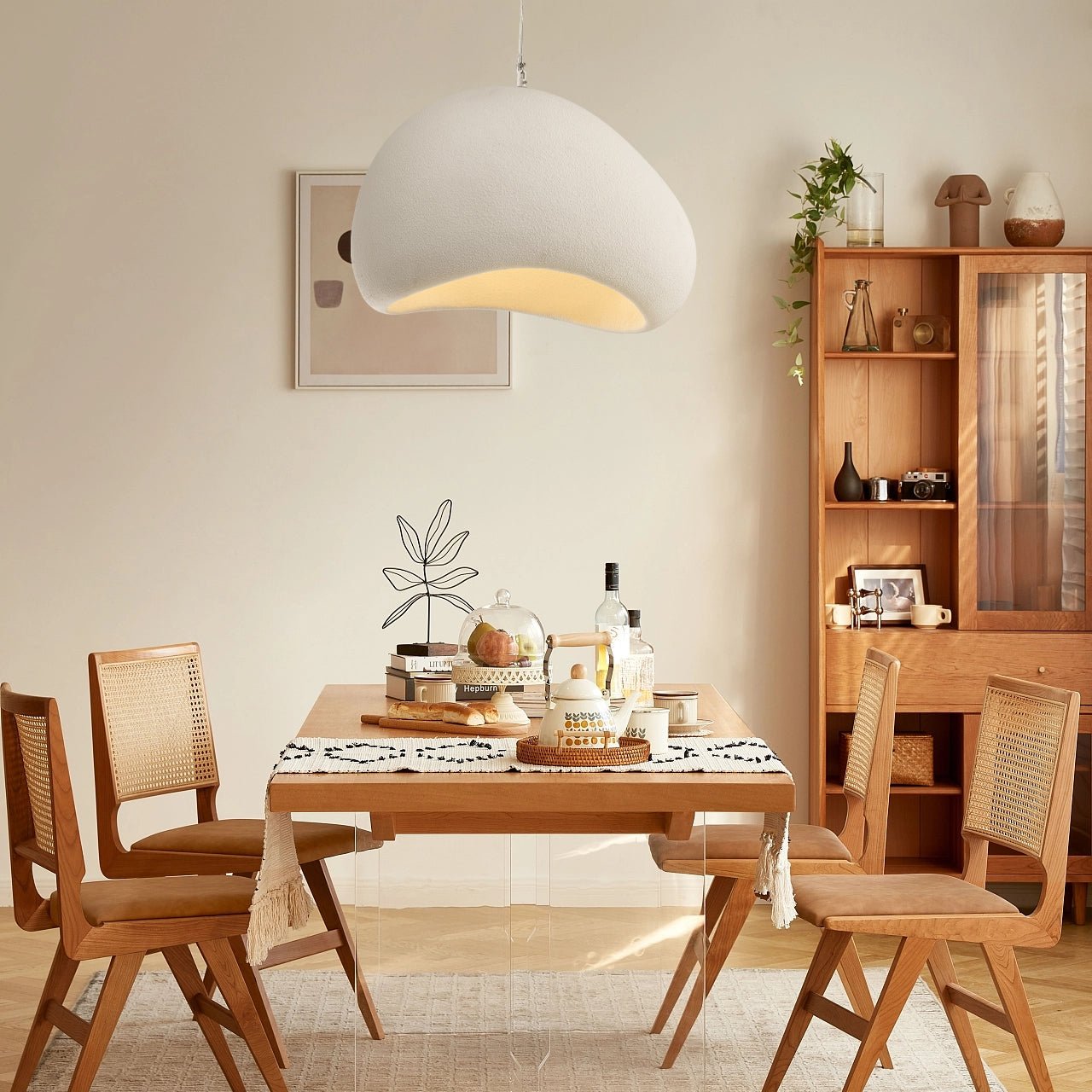 Khmara Resin Cloud Pendant Light Modern Spherical Drop Ceiling Lamp for Living Room