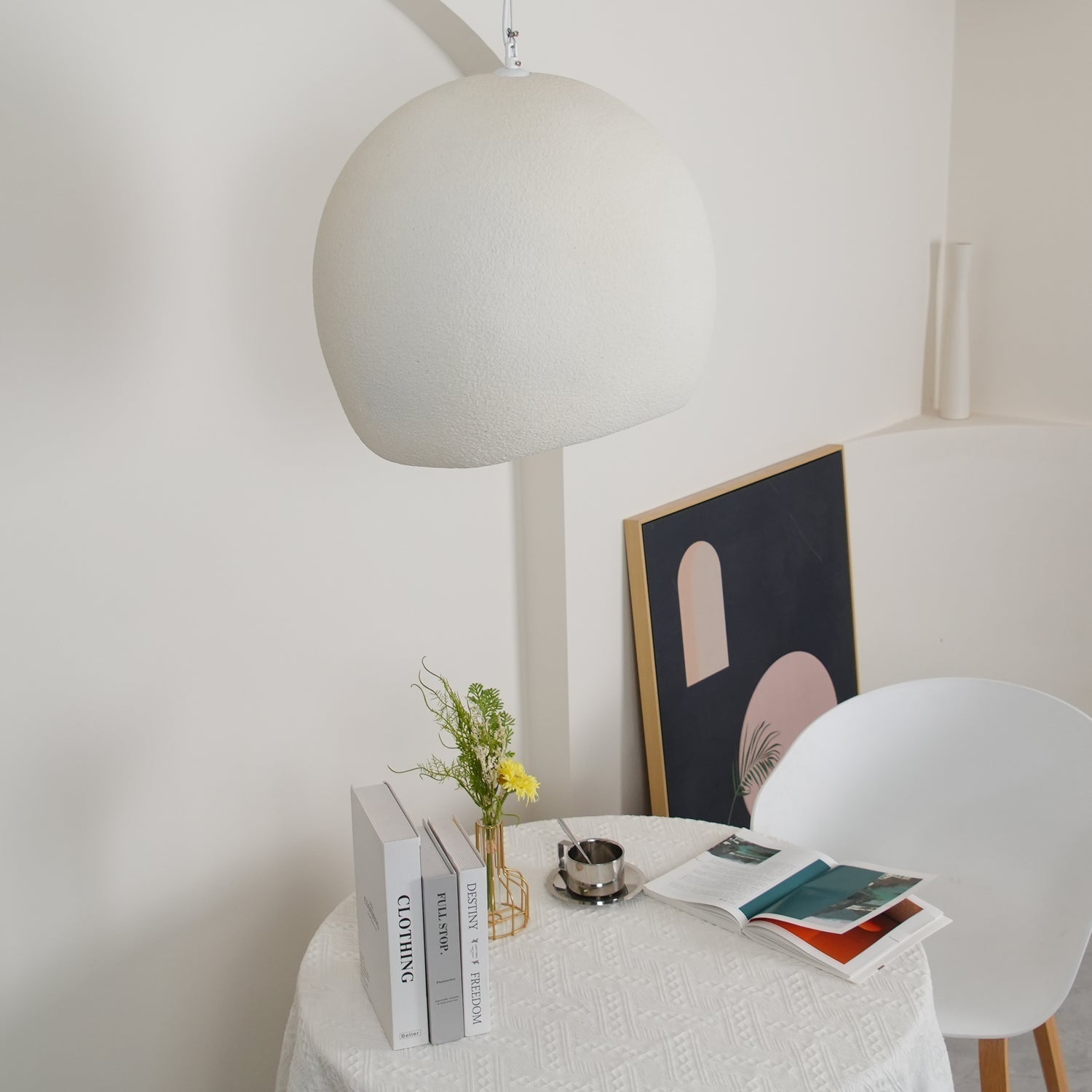 Khmara Resin Cloud Pendant Light Modern Spherical Drop Ceiling Lamp for Living Room