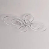 Modern Wave Design Nordic LED Flush Mount Ceiling Light Dimmable Aluminum Silica Gel Fixture