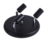 Modern Industrial 3 Light Metal Flush Mount Ceiling Fixture Black LED Geometric Lighting for Bedrooms