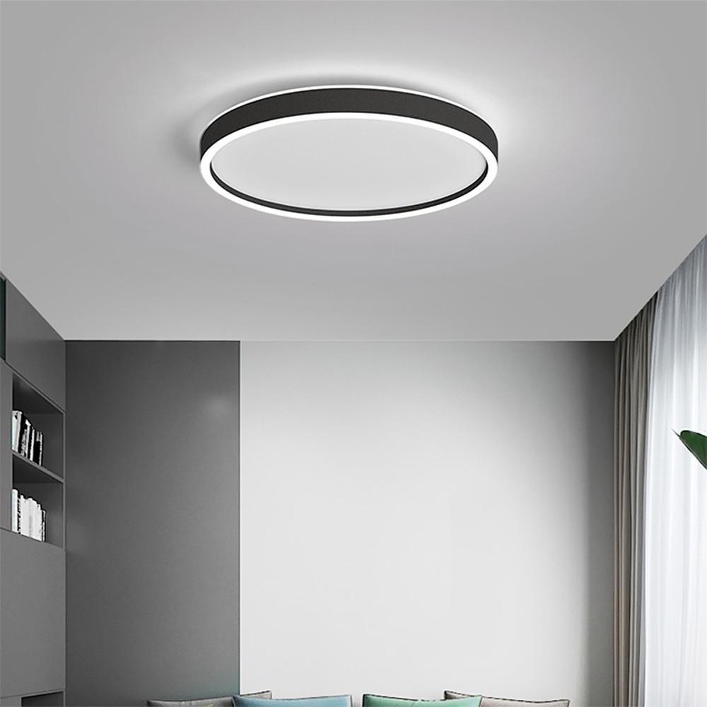 Modern Round LED Flush Mount Ceiling Light for Bedroom and Living Room Minimalist Low Profile Lighting