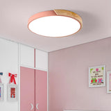 Modern Round LED Flush Mount Ceiling Light Nordic Minimalist 16 Inch Circular Lamp for Bedroom Living Room