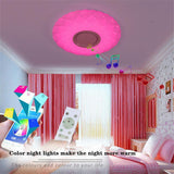 Modern Round LED Flush Mount Ceiling Light Dimmable Acrylic Metal Fixture for Living Room and Bedroom