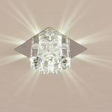Modern Flower Shaped Crystal LED Flush Mount Ceiling Light for Hallway and Bedroom