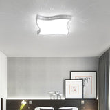 Modern Square Waved Crystal LED Flush Mount Ceiling Light for Contemporary Bedrooms and Nurseries