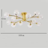 Modern Globe Glass LED Flush Mount Ceiling Light Industrial Metal Lantern Fixture