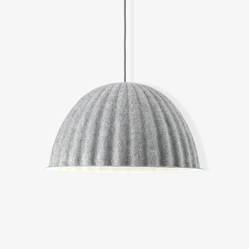 Large Acoustic Felt Dome Pendant Light Recycled Plastic Modern Hanging Ceiling Lamp