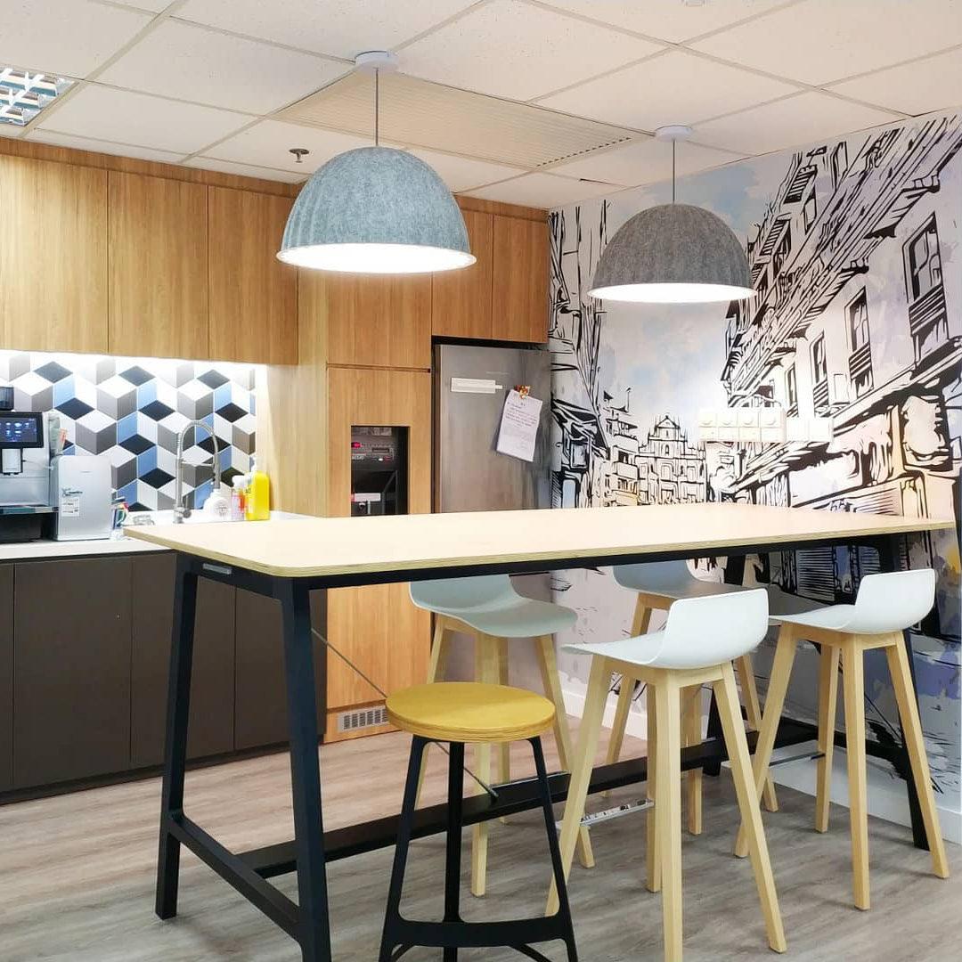 Large Acoustic Felt Dome Pendant Light Recycled Plastic Modern Hanging Ceiling Lamp