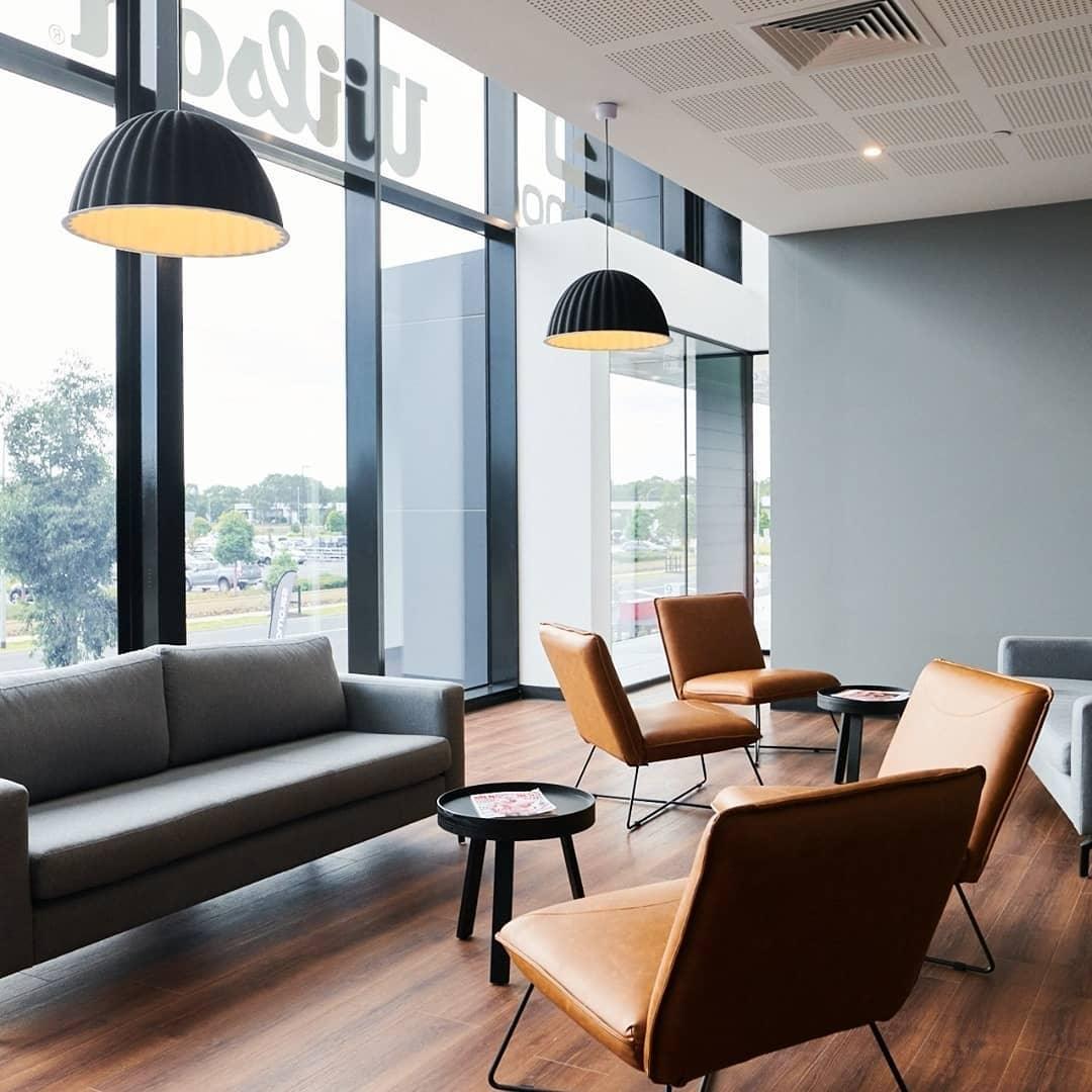 Large Acoustic Felt Dome Pendant Light Recycled Plastic Modern Hanging Ceiling Lamp