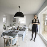 Large Acoustic Felt Dome Pendant Light Recycled Plastic Modern Hanging Ceiling Lamp