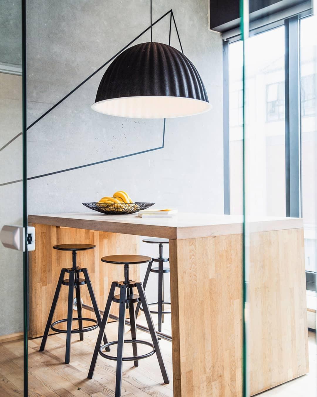 Large Acoustic Felt Dome Pendant Light Recycled Plastic Modern Hanging Ceiling Lamp