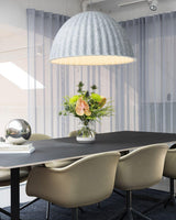 Large Acoustic Felt Dome Pendant Light Recycled Plastic Modern Hanging Ceiling Lamp