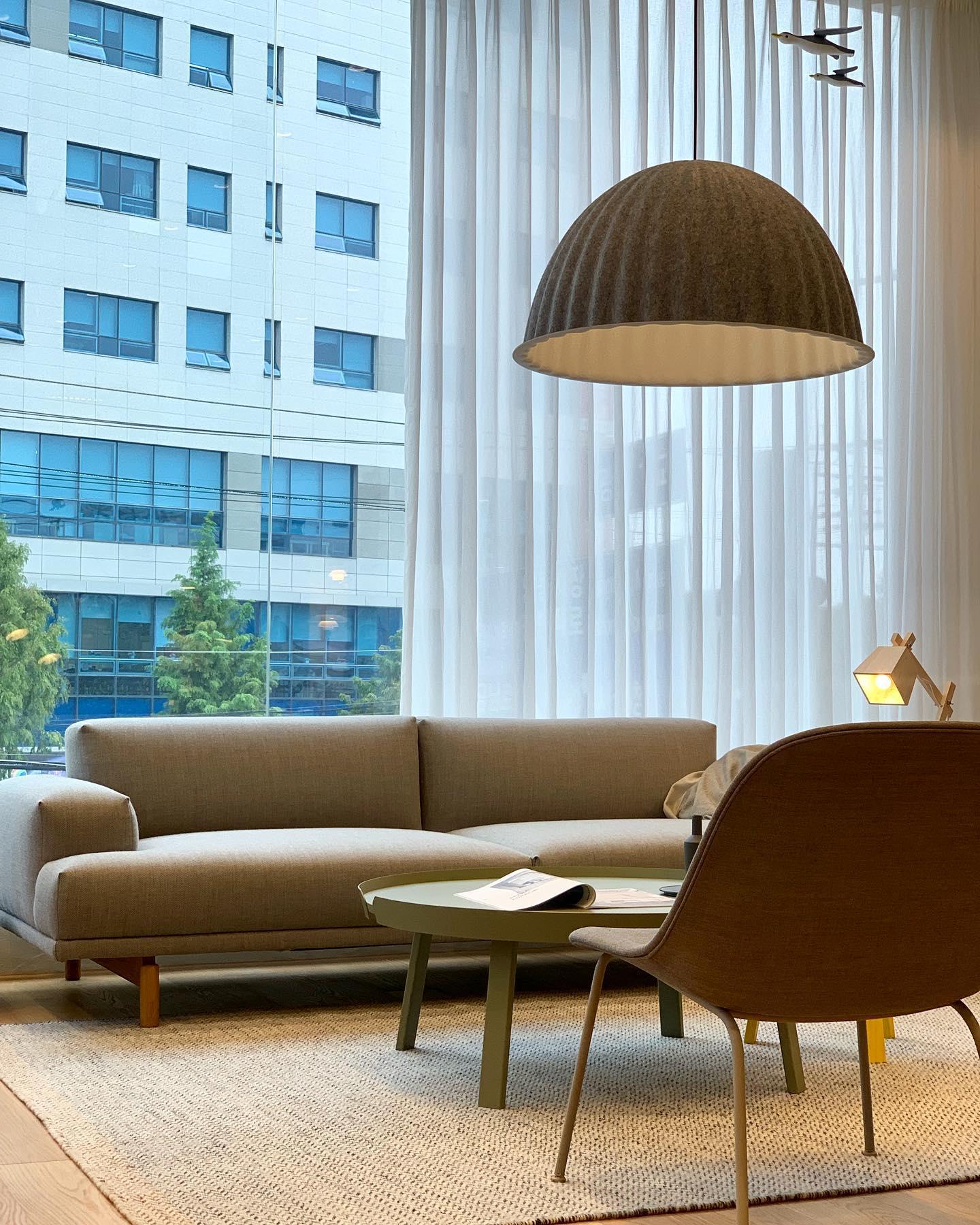 Large Acoustic Felt Dome Pendant Light Recycled Plastic Modern Hanging Ceiling Lamp
