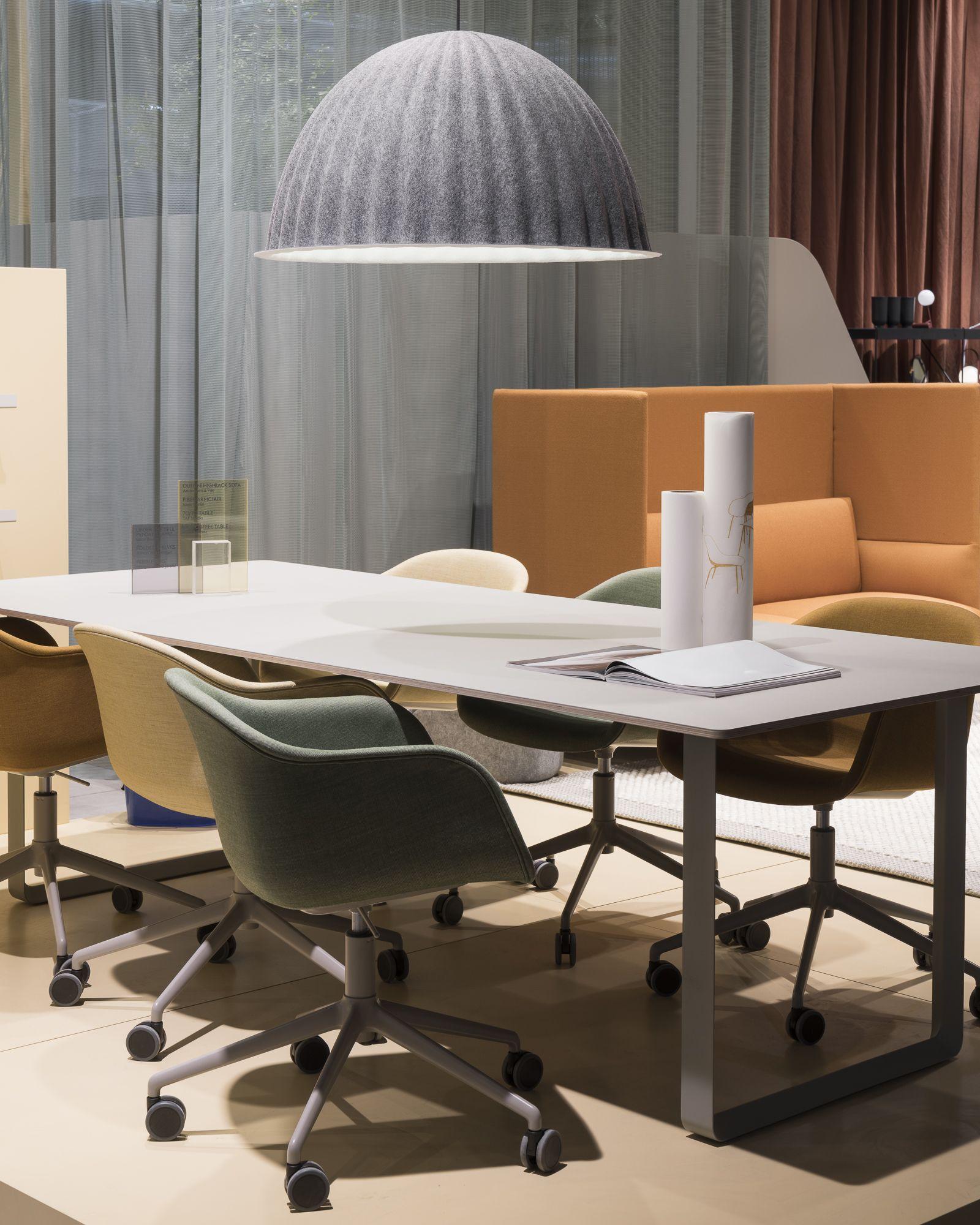 Large Acoustic Felt Dome Pendant Light Recycled Plastic Modern Hanging Ceiling Lamp