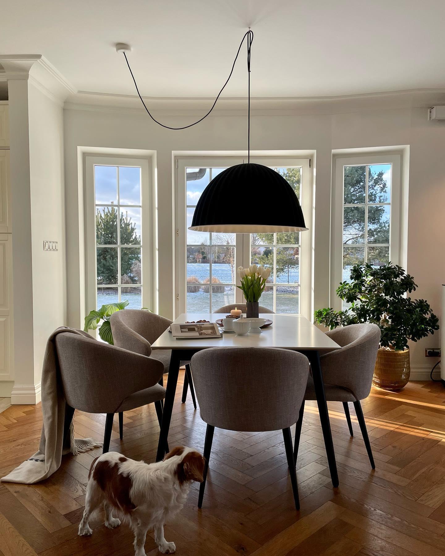 Large Acoustic Felt Dome Pendant Light Recycled Plastic Modern Hanging Ceiling Lamp